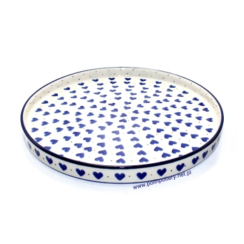 Taca z podwyższonym rantem Ø26cm dek. 570BX Serduszka